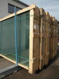 Szkło budowlane przygotowane do transportu